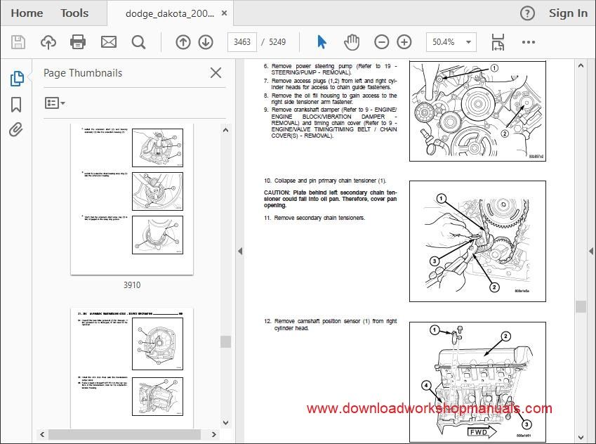 Dodge Dakota Repair Service Workshop Manual